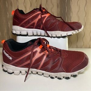 Reebok RealFlex Fusetie Train 4.0 Men's 11.5 Running Shoes Sneakers Red Black